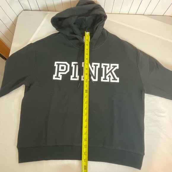 PINK Victoria's Secret Logo Black Hoodie - Picture 10 of 11